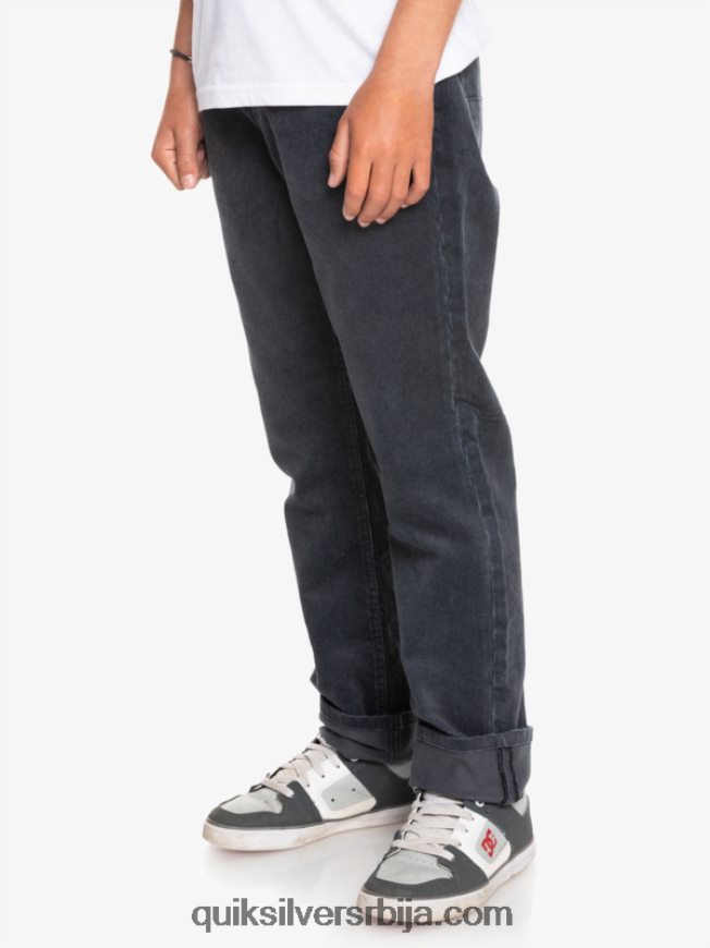 децаци Quiksilver 8-16 кракер сужене сумотне панталоне црн Z824VN2330