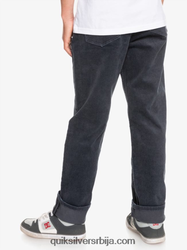 децаци Quiksilver 8-16 кракер сужене сумотне панталоне црн Z824VN2330