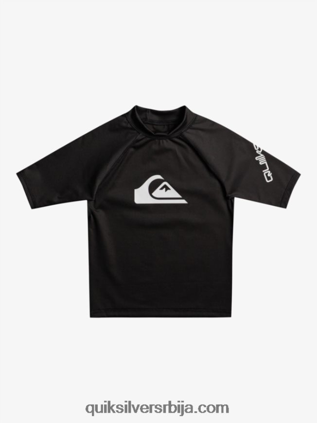 децаци Quiksilver 2-7 свих времена кратких рукава упф 50 расхгуард црн Z824VN2127