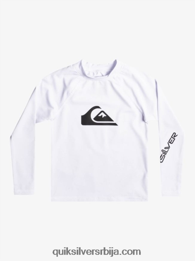 децаци Quiksilver 2-7 све време л/сл мајица за сурфовање бео Z824VN2073