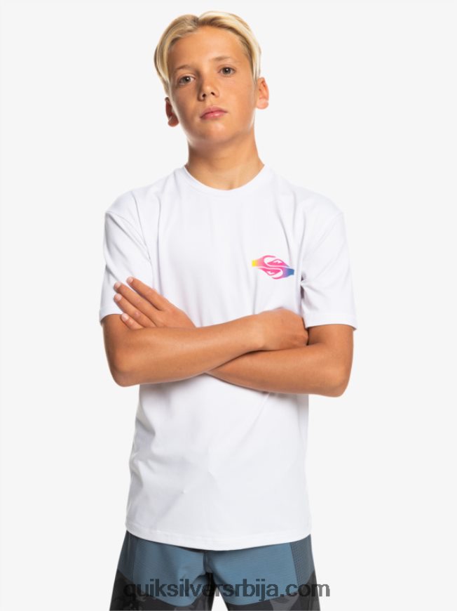 децаци Quiksilver Мајица за сурфовање 8-16 радикално упф 50 бео Z824VN2010