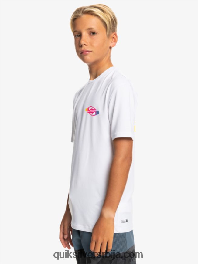 децаци Quiksilver Мајица за сурфовање 8-16 радикално упф 50 бео Z824VN2010