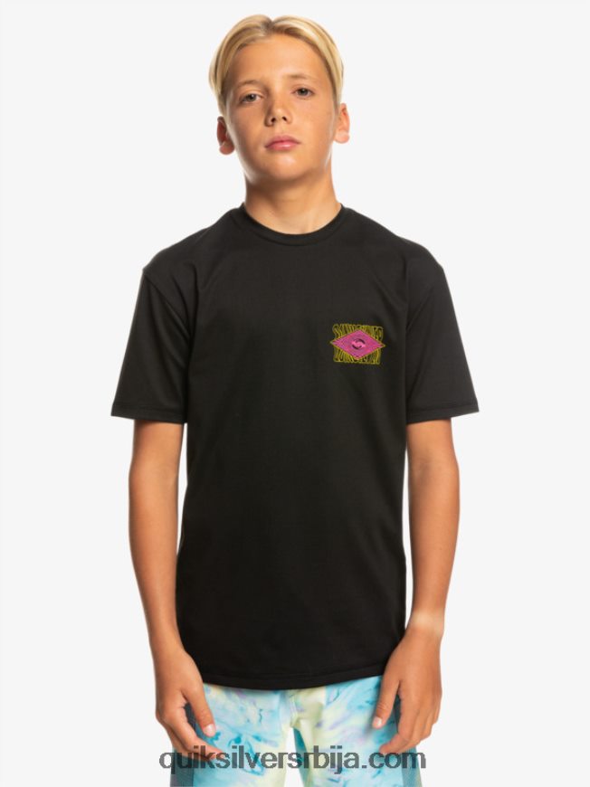 децаци Quiksilver Мајица за сурфовање 8-16 радикално упф 50 црн Z824VN2011
