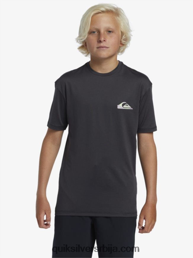 децаци Quiksilver 8-16 мик сессион упф 50 мајица кратких рукава за сурфовање тармац Z824VN2012
