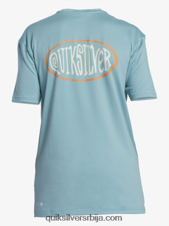 децаци Quiksilver 8-16 мик сессион упф 50 мајица кратких рукава за сурфовање камеја плава Z824VN2013