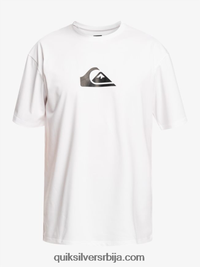 децаци Quiksilver Мајица са кратким рукавима од 8-16 пуне линије упф 50 за сурфовање бео Z824VN2132