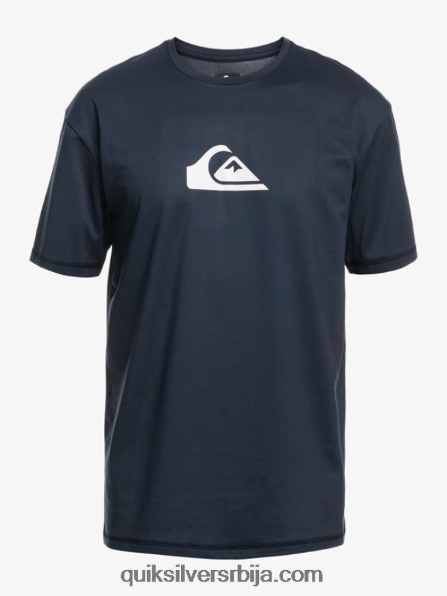 децаци Quiksilver Мајица са кратким рукавима од 8-16 пуне линије упф 50 за сурфовање морнарски сако Z824VN2133