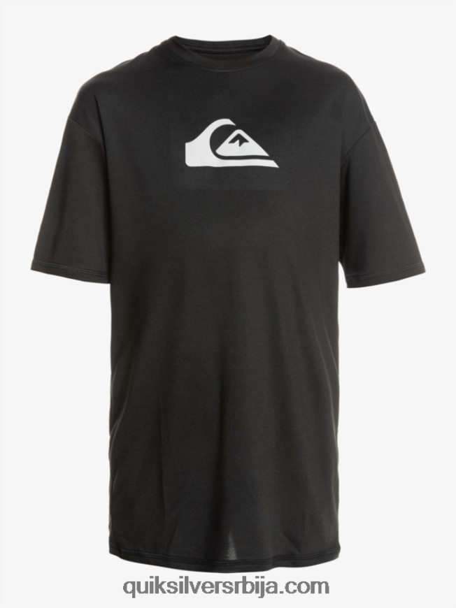 децаци Quiksilver Мајица са кратким рукавима од 8-16 пуне линије упф 50 за сурфовање црн Z824VN2134