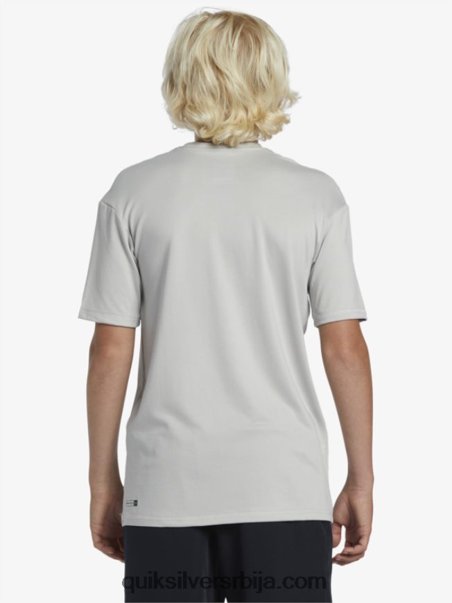 децаци Quiksilver Мајица са кратким рукавима од 8-16 пуне линије упф 50 за сурфовање сивољубичаста Z824VN2135