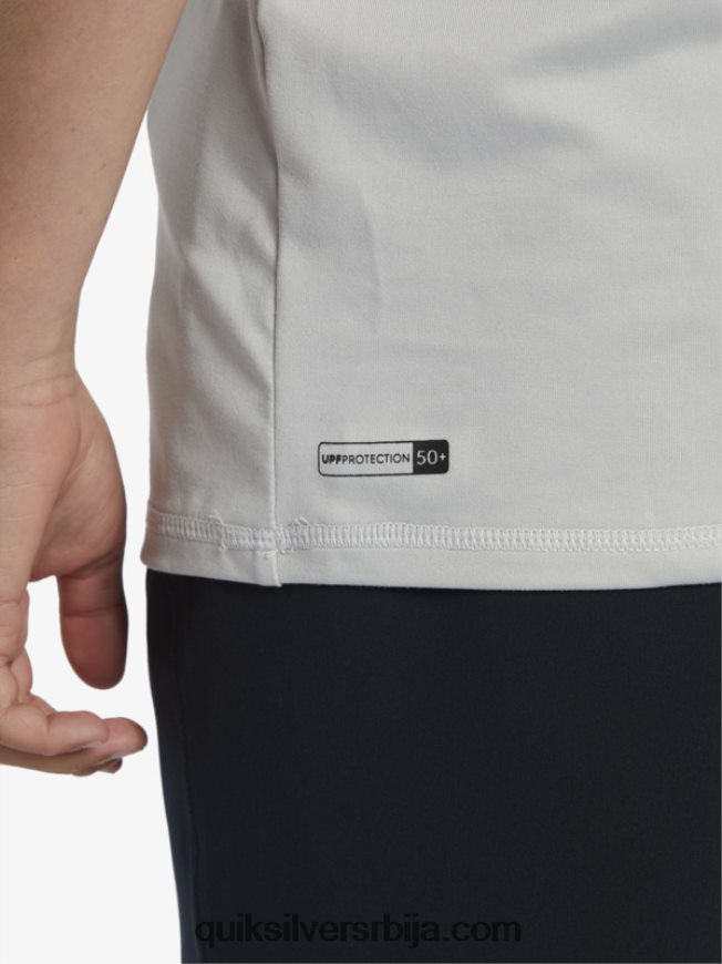 децаци Quiksilver Мајица са кратким рукавима од 8-16 пуне линије упф 50 за сурфовање сивољубичаста Z824VN2135