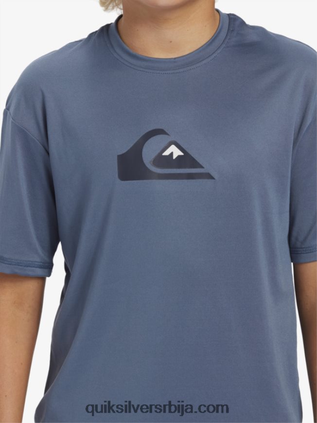 децаци Quiksilver Мајица са кратким рукавима од 8-16 пуне линије упф 50 за сурфовање берингово море Z824VN2136