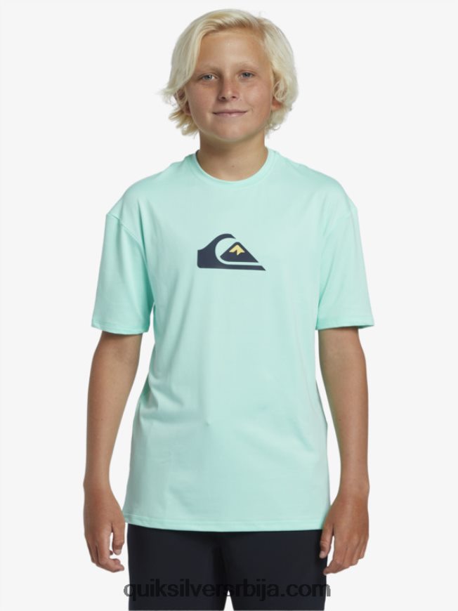 децаци Quiksilver Мајица са кратким рукавима од 8-16 пуне линије упф 50 за сурфовање стакло за плажу Z824VN2137