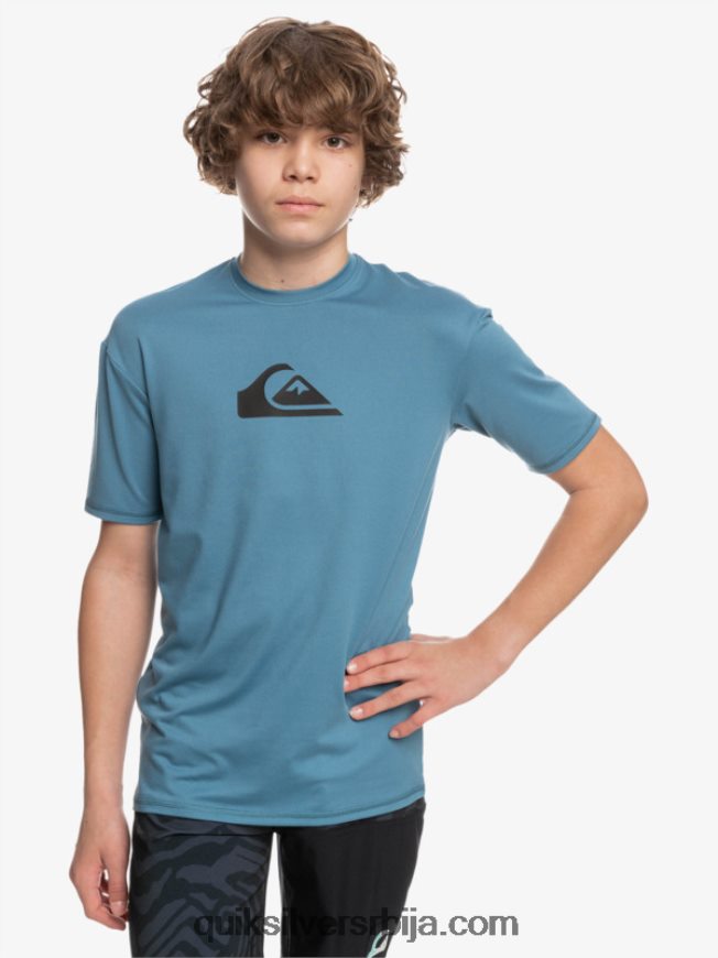 децаци Quiksilver Мајица са кратким рукавима од 8-16 пуне линије упф 50 за сурфовање провансалски Z824VN2138