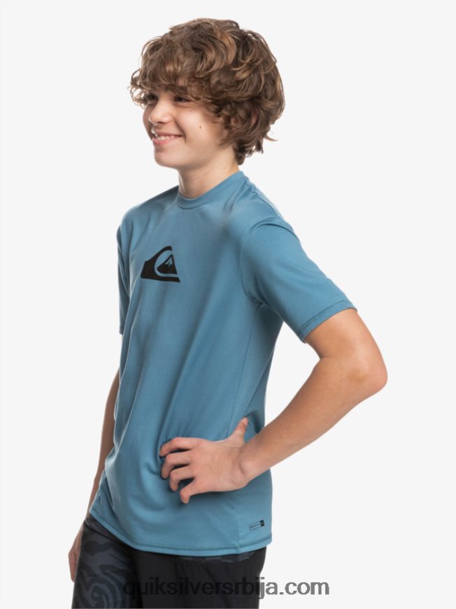 децаци Quiksilver Мајица са кратким рукавима од 8-16 пуне линије упф 50 за сурфовање провансалски Z824VN2138