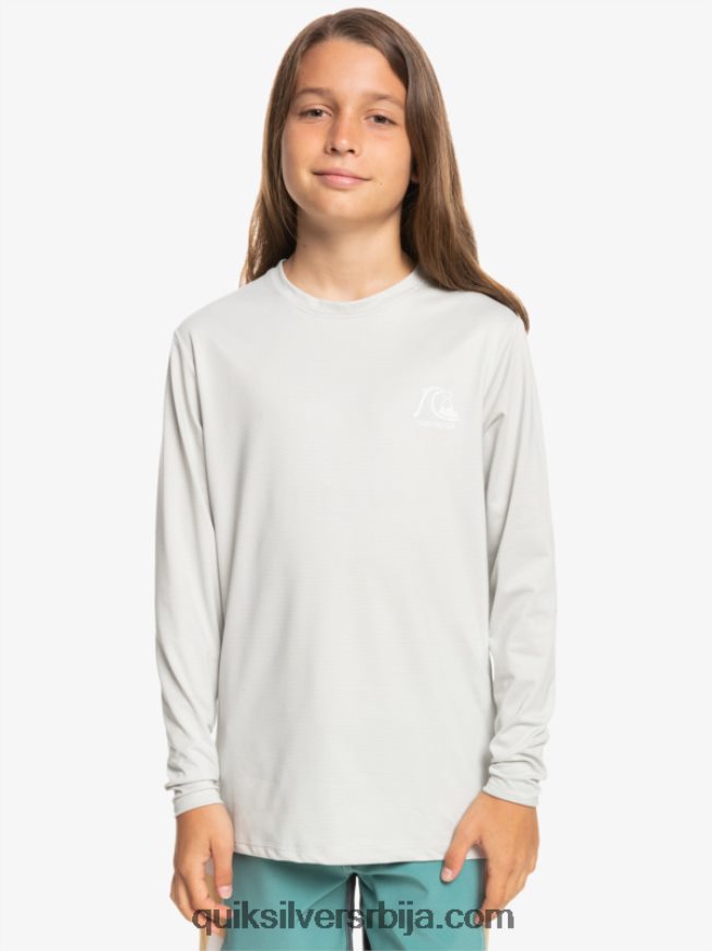децаци Quiksilver 8-16 Херитаге Хеатхер мајица дугих рукава упф 50 за сурфовање сивољубичасти вријесак Z824VN2198