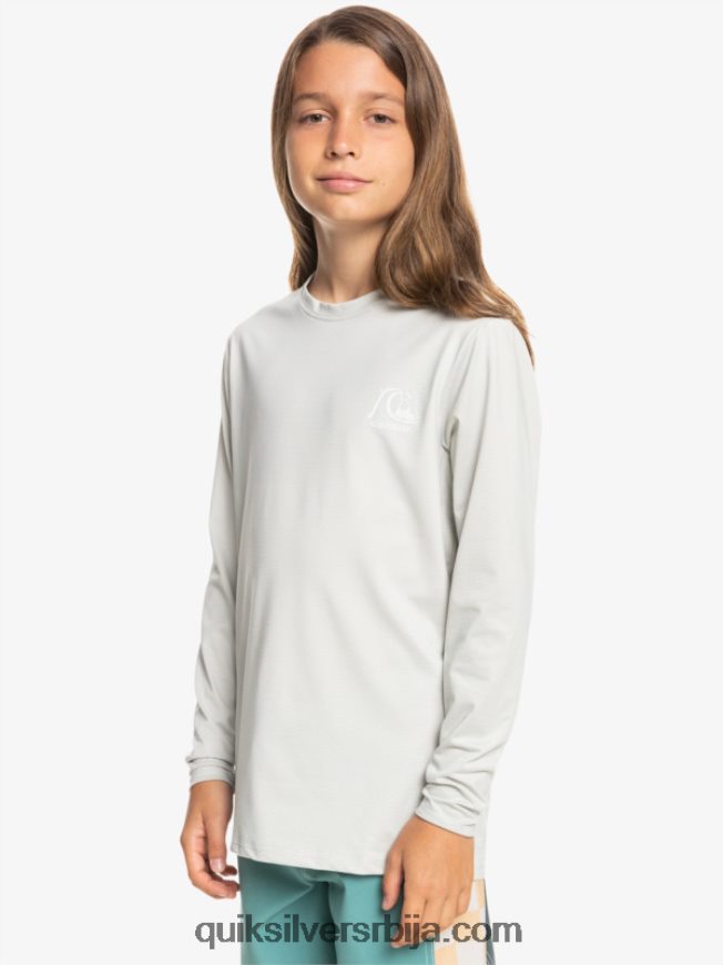 децаци Quiksilver 8-16 Херитаге Хеатхер мајица дугих рукава упф 50 за сурфовање сивољубичасти вријесак Z824VN2198
