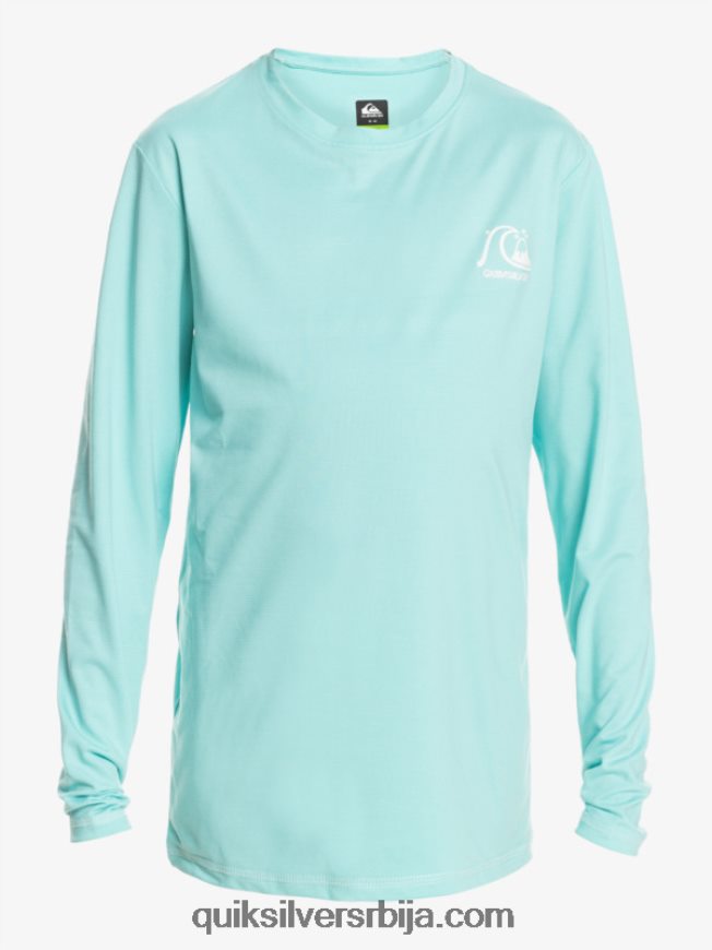 децаци Quiksilver 8-16 Херитаге Хеатхер мајица дугих рукава упф 50 за сурфовање анђео плави вресак Z824VN2199