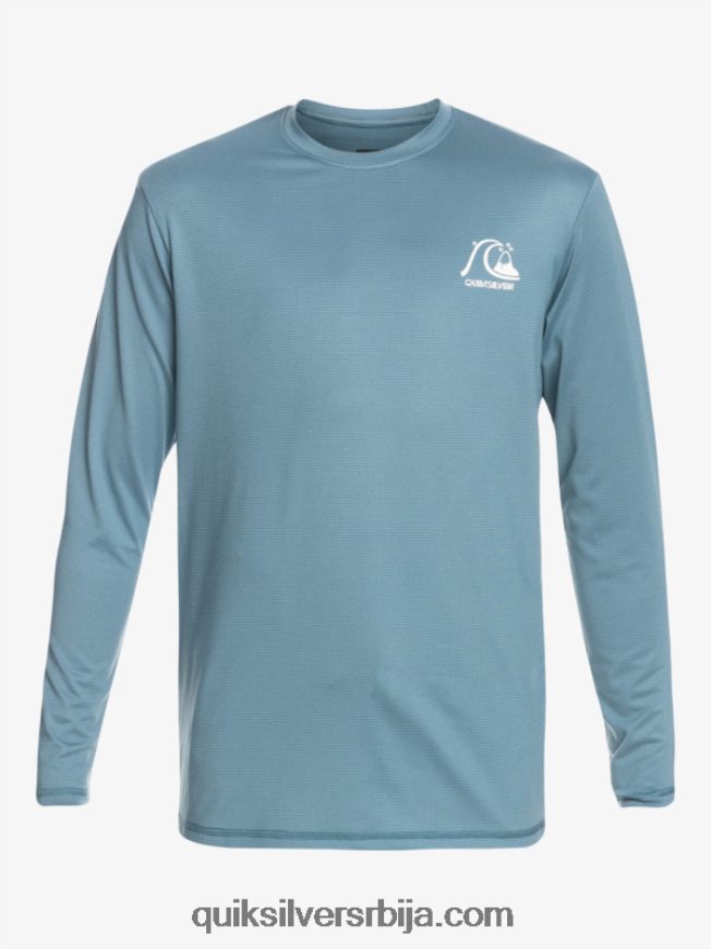 децаци Quiksilver 8-16 Херитаге Хеатхер мајица дугих рукава упф 50 за сурфовање провинцијски плави вресак Z824VN2201