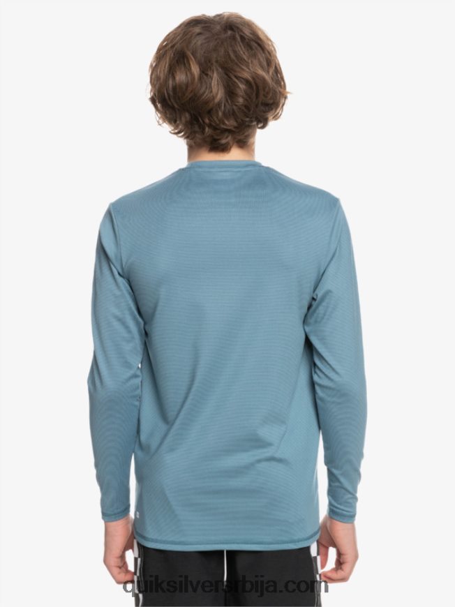 децаци Quiksilver 8-16 Херитаге Хеатхер мајица дугих рукава упф 50 за сурфовање провинцијски плави вресак Z824VN2201