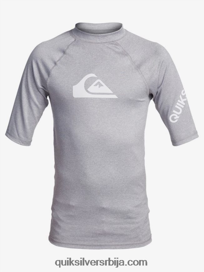 децаци Quiksilver 8-16 свих времена кратких рукава упф 50 расхгуард сусњежица вријеска Z824VN2246