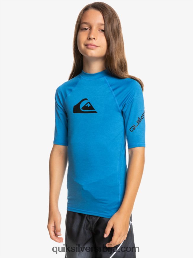 децаци Quiksilver 8-16 свих времена сс омладинска с/сл мајица за сурфовање сноркел блуе хеатхер Z824VN2063