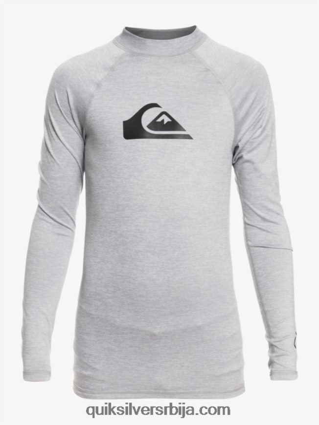децаци Quiksilver 8-16 све време лс омладинска л/сл мајица за сурфовање сусњежица вријеска Z824VN2096