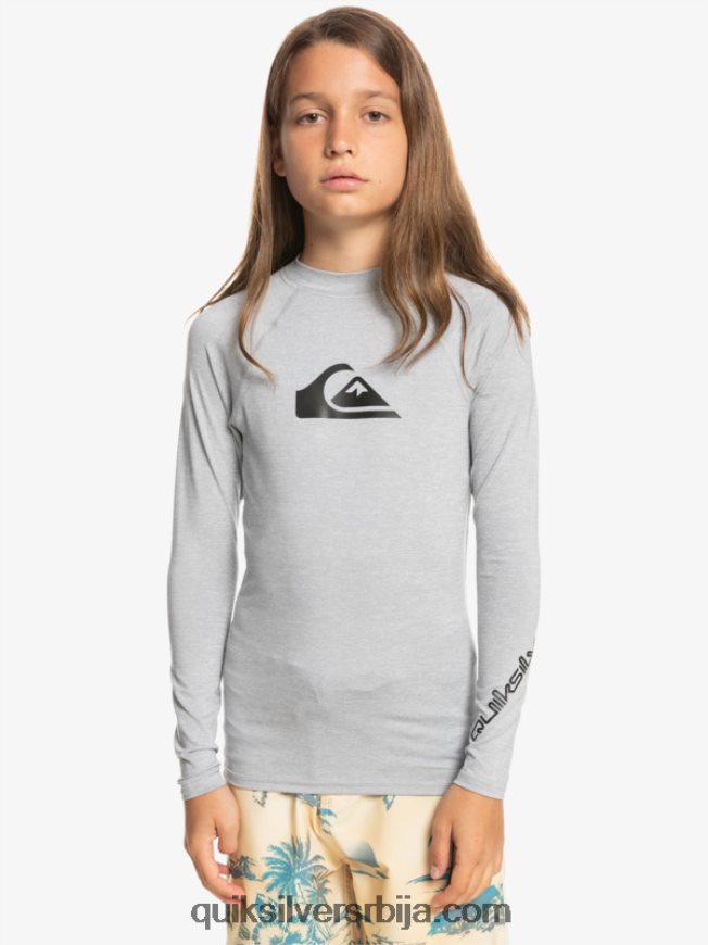 децаци Quiksilver 8-16 све време лс омладинска л/сл мајица за сурфовање сусњежица вријеска Z824VN2096