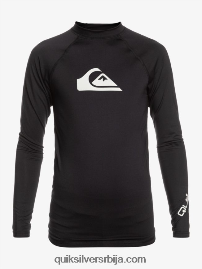 децаци Quiksilver 8-16 све време лс омладинска л/сл мајица за сурфовање црн Z824VN2097