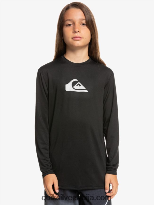 децаци Quiksilver 8-16 солид стреак лс омладинска л/сл мајица за сурфовање црн Z824VN2117
