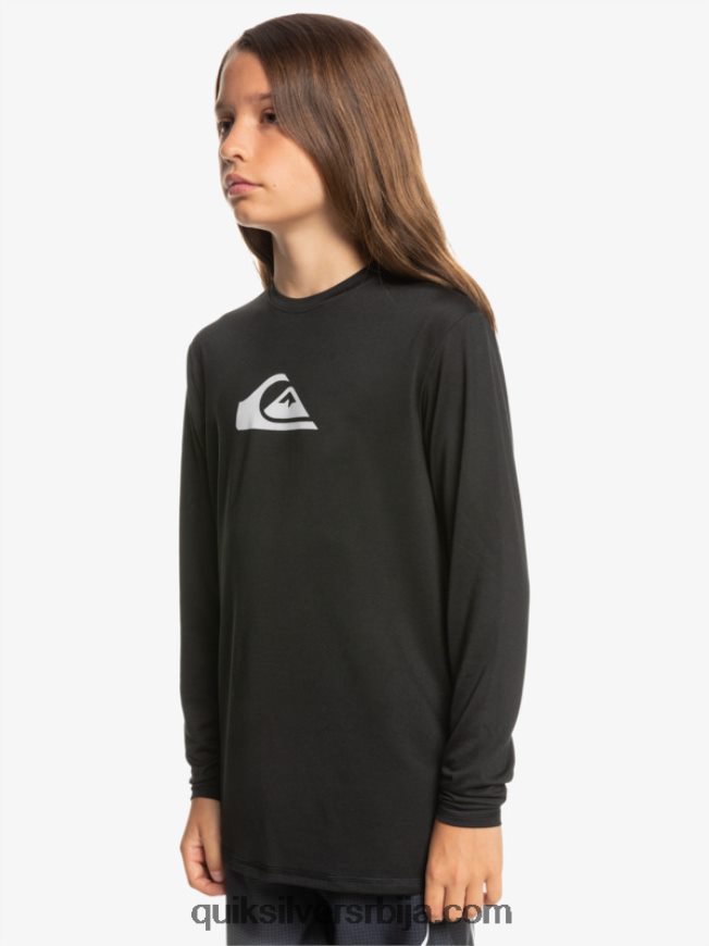 децаци Quiksilver 8-16 солид стреак лс омладинска л/сл мајица за сурфовање црн Z824VN2117