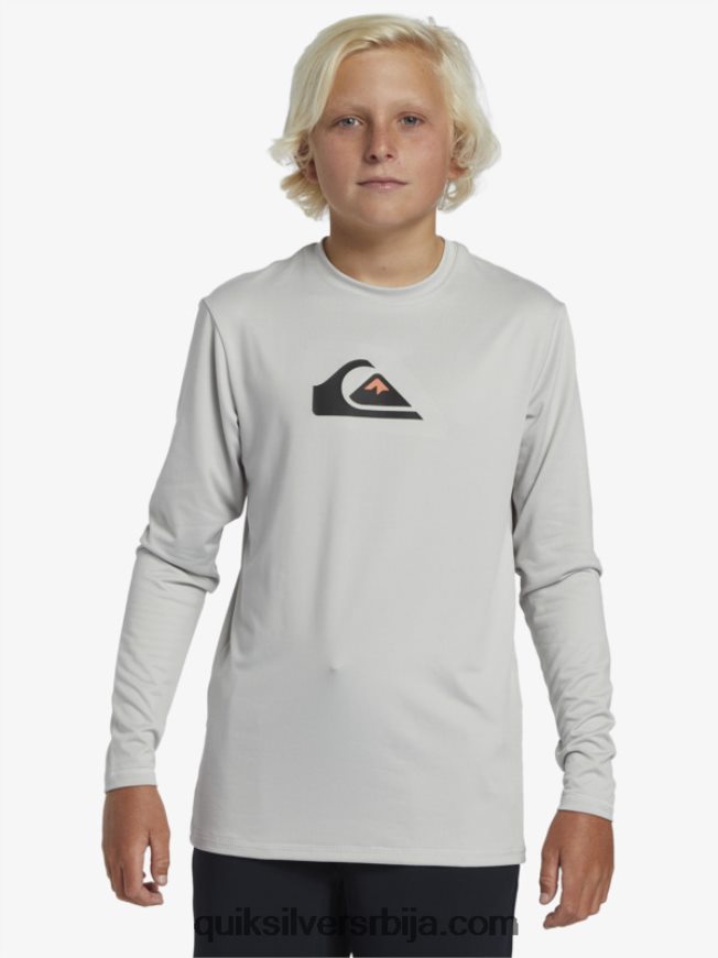 децаци Quiksilver 8-16 солид стреак лс омладинска л/сл мајица за сурфовање сивољубичаста Z824VN2119