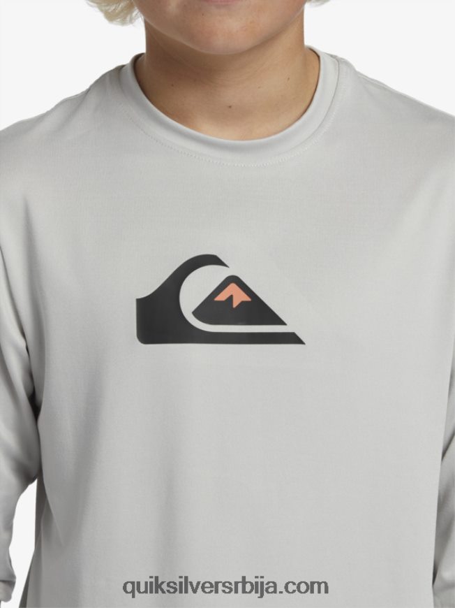 децаци Quiksilver 8-16 солид стреак лс омладинска л/сл мајица за сурфовање сивољубичаста Z824VN2119