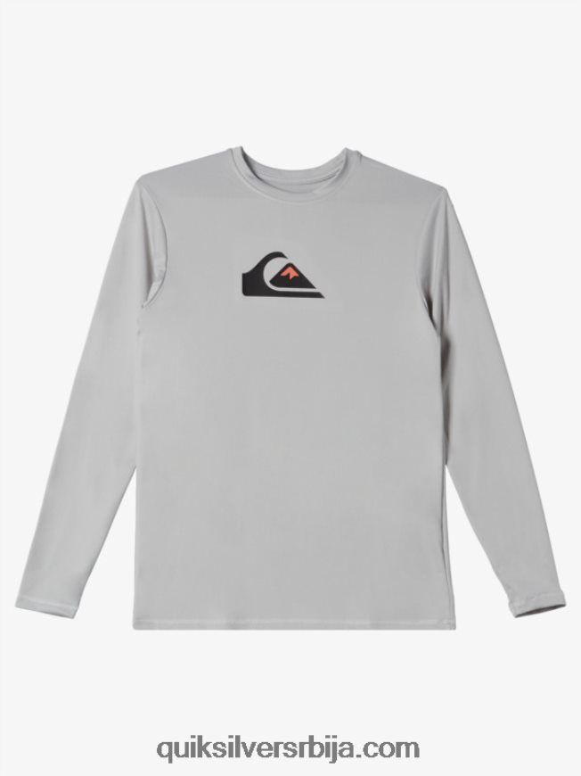 децаци Quiksilver 8-16 солид стреак лс омладинска л/сл мајица за сурфовање сивољубичаста Z824VN2119