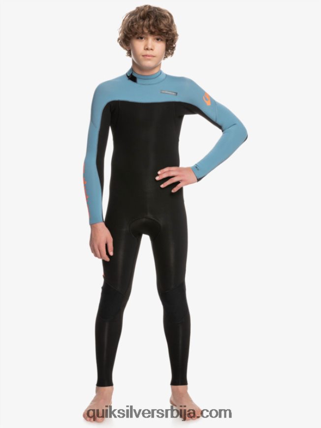 децаци Quiksilver 8-16 3/2мм за свакодневне сесије мокро одело са патент затварачем црна/провинцијално плава Z824VN2223