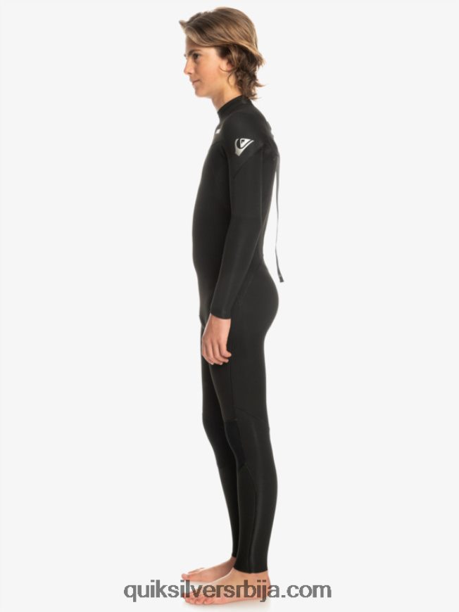 децаци Quiksilver 8-16 3/2мм за свакодневне сесије мокро одело са патент затварачем црн Z824VN2224