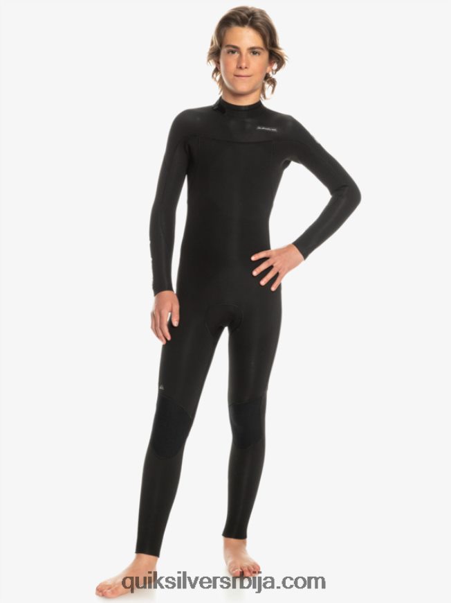 децаци Quiksilver 8-16 3/2мм за свакодневне сесије мокро одело са патент затварачем црн Z824VN2224