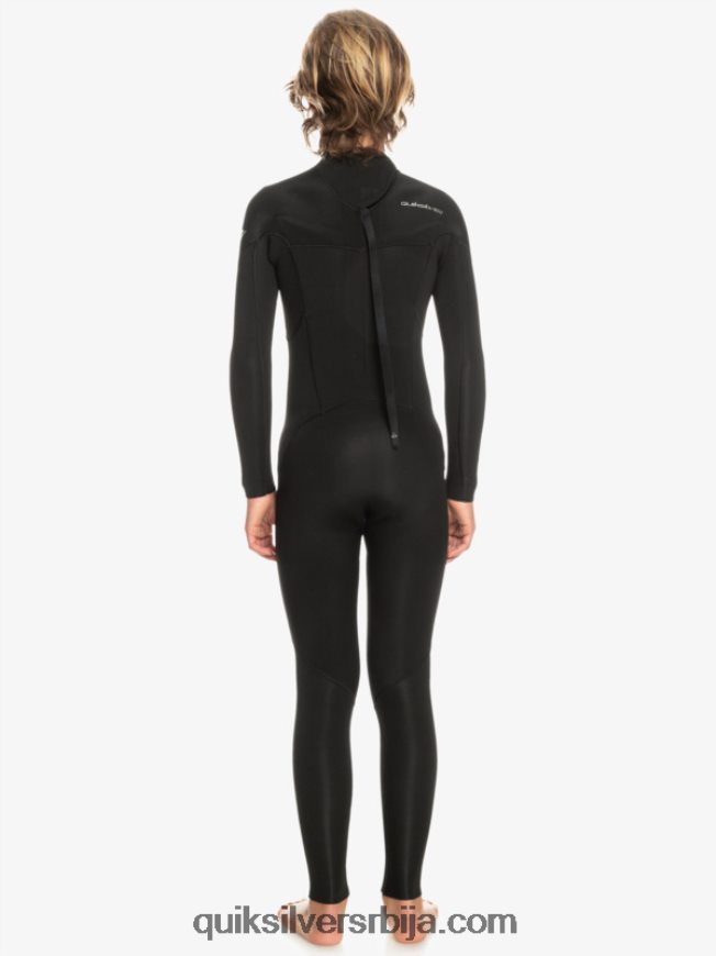 децаци Quiksilver 8-16 3/2мм за свакодневне сесије мокро одело са патент затварачем црн Z824VN2224