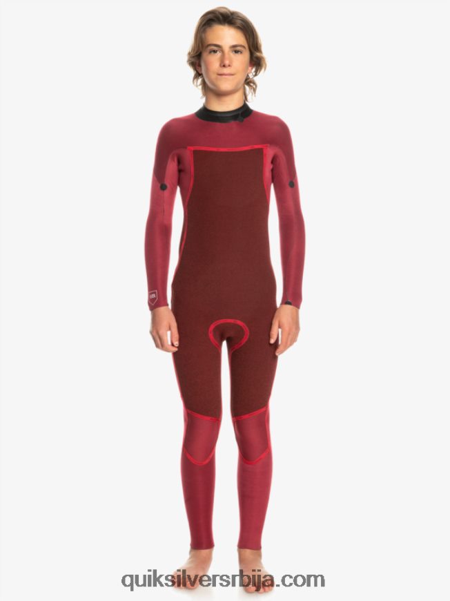 децаци Quiksilver 8-16 3/2мм за свакодневне сесије мокро одело са патент затварачем црн Z824VN2224