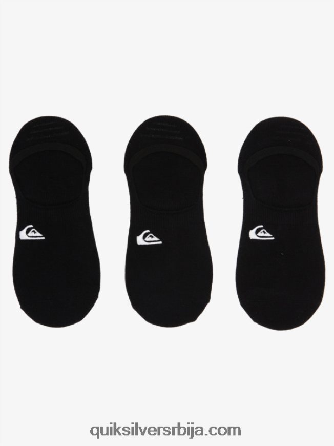 мушкарци Quiksilver 3 паковања чарапа са подставом црн Z824VN777