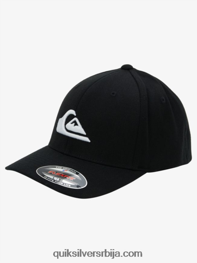 мушкарци Quiksilver планински и таласни флекфит шешир црно бели Z824VN1435