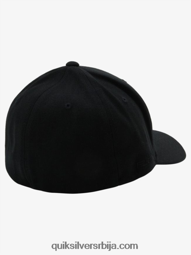мушкарци Quiksilver планински и таласни флекфит шешир црно бели Z824VN1435