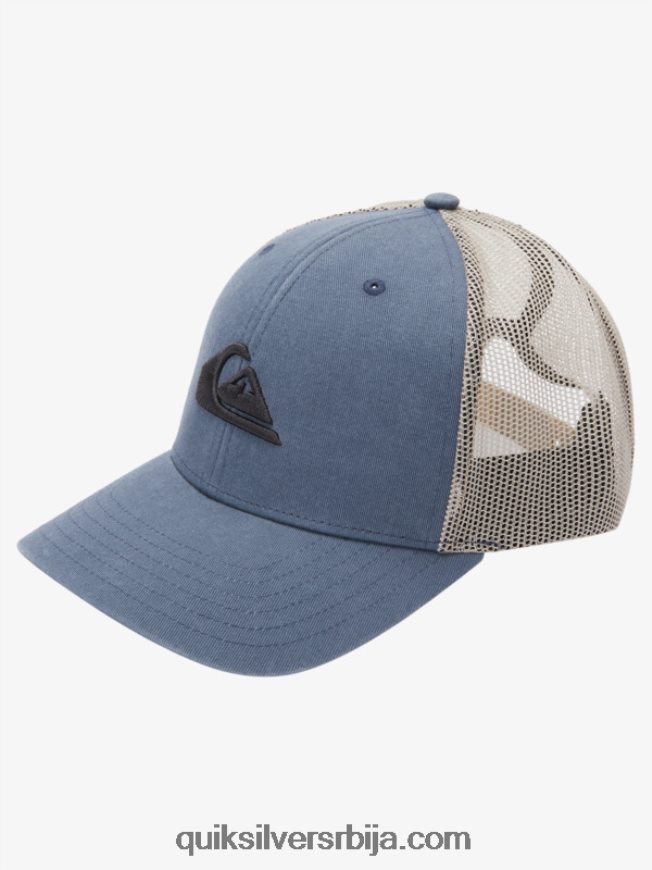 мушкарци Quiksilver земаљски шешир за камионџије тамни шкриљевац Z824VN602