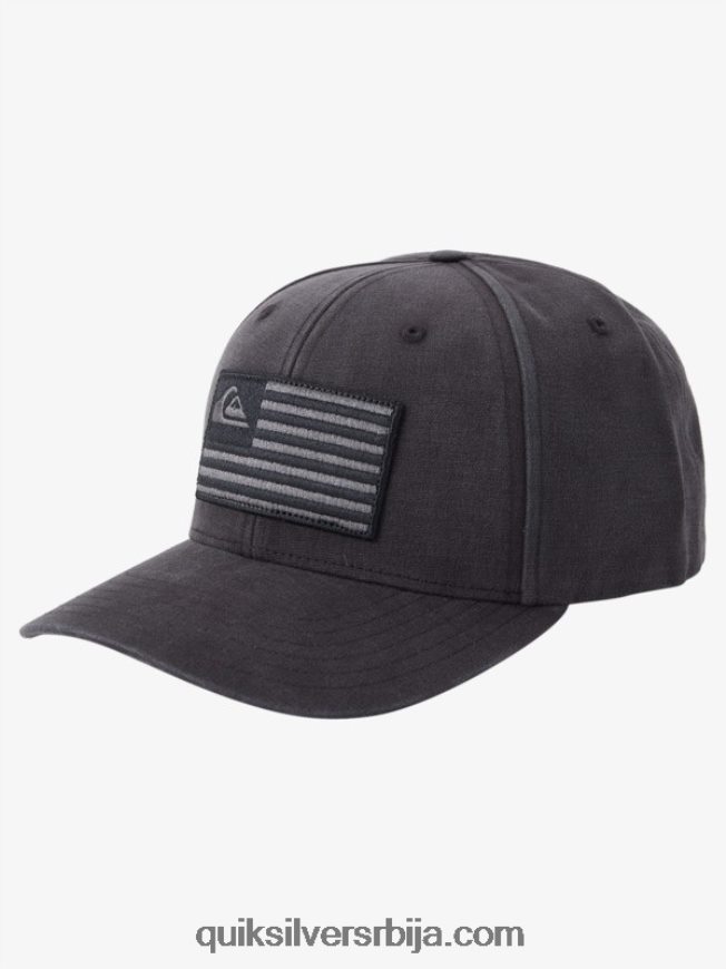 мушкарци Quiksilver приземљени америка снапбацк шешир црн Z824VN797