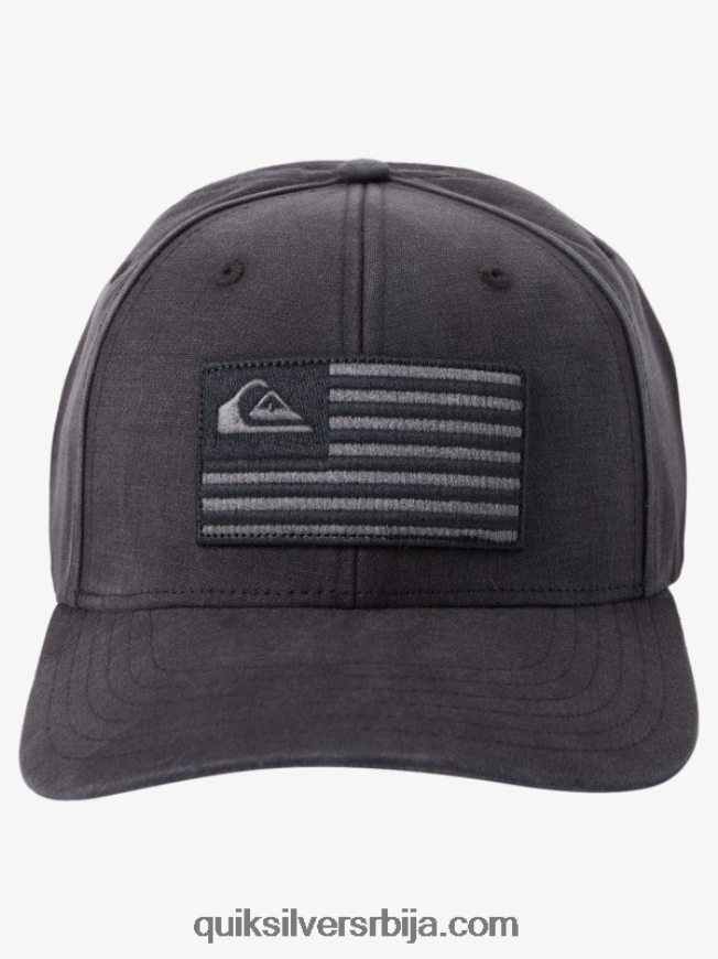 мушкарци Quiksilver приземљени америка снапбацк шешир црн Z824VN797