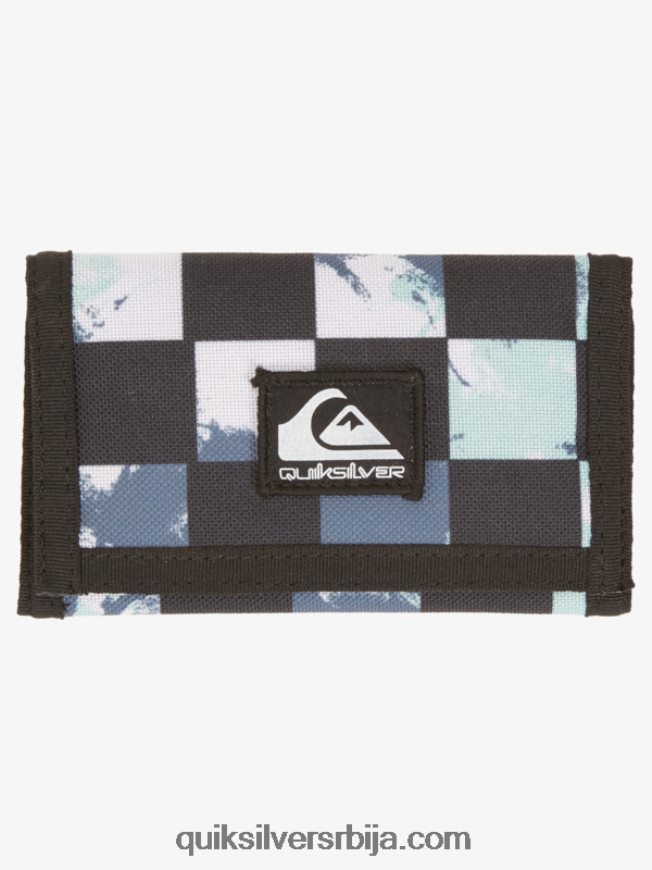 мушкарци Quiksilver свакодневно штампани троструки новчаник Беринг Сеа Цхецк Тие дие 233 Z824VN737