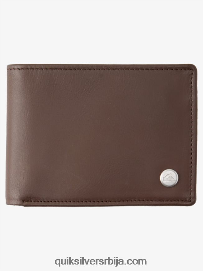 мушкарци Quiksilver мац троструки кожни новчаник чоколадно браон Z824VN1222
