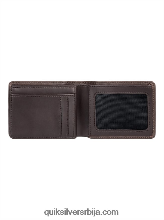 мушкарци Quiksilver мац троструки кожни новчаник чоколадно браон Z824VN1222