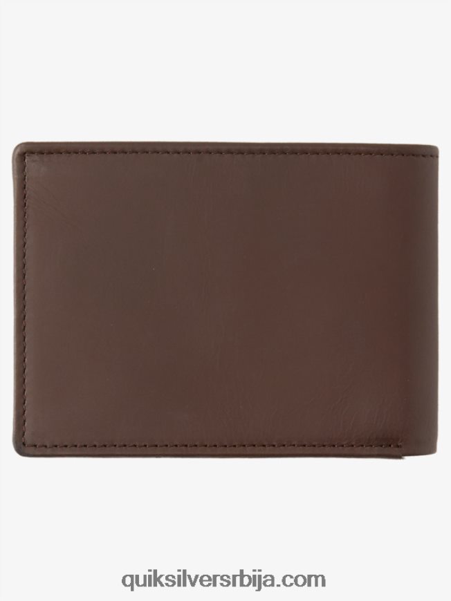мушкарци Quiksilver мац троструки кожни новчаник чоколадно браон Z824VN1222