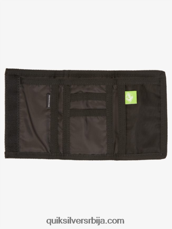 мушкарци Quiksilver свакодневно штампани троструки новчаник црна/асфалтирана Z824VN738