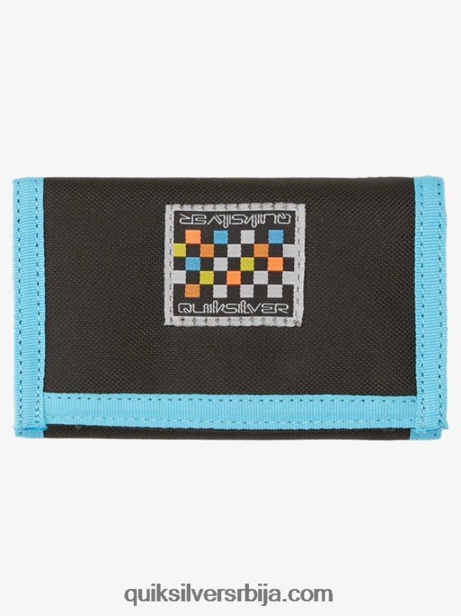 мушкарци Quiksilver свакодневно штампани троструки новчаник црни/краљевски Z824VN739